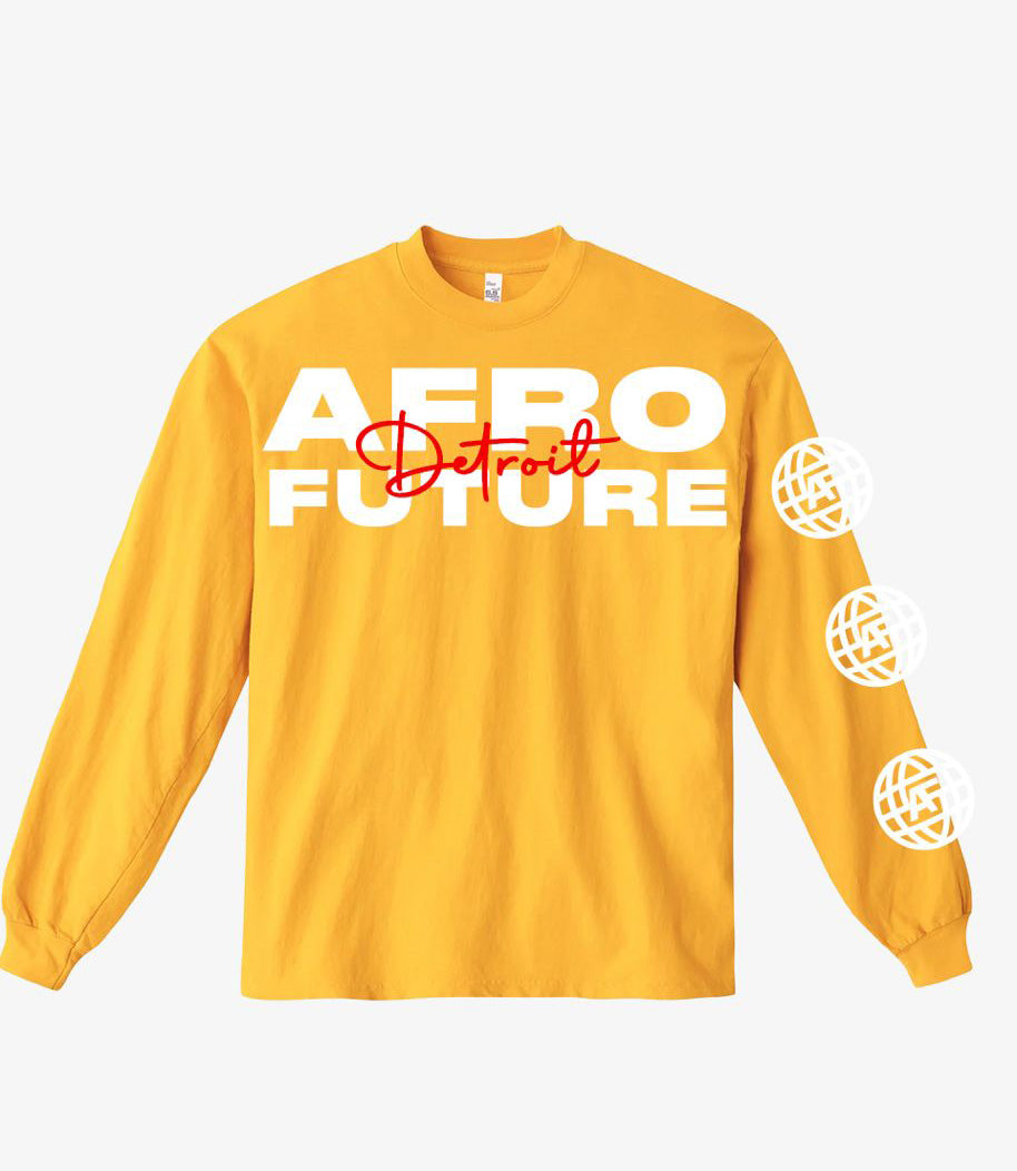 Yellow I Love AfroFuture Long Sleeve-red
